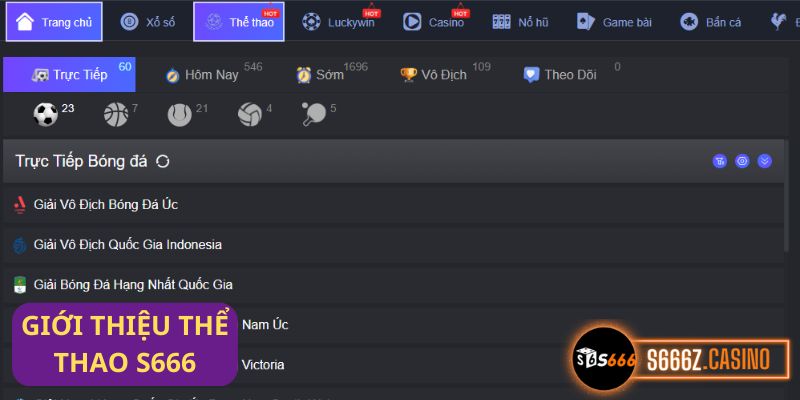 Thể Thao online S666 Casino